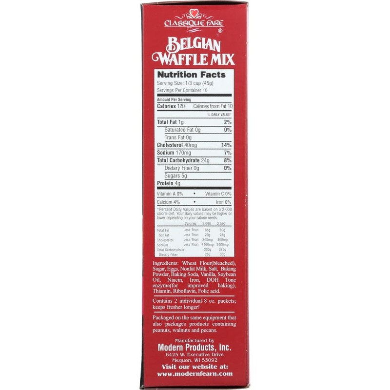 Classique Fare Belgian Waffle Mix (Pack of 2)