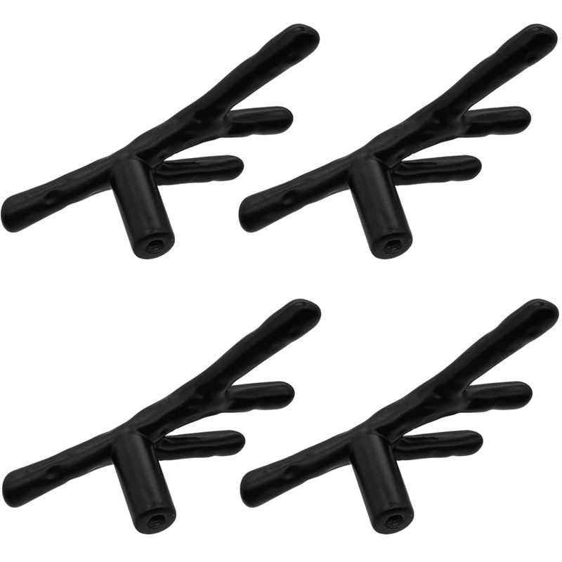 Caylingdee Twig Branch Cabinet Knobs Matte Black Drawer Knobs Dresser