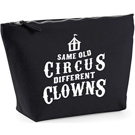 Hippowarehouse Same old circus different clowns printed make up cosmetic wash bag 18x19x9cm