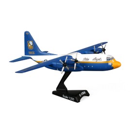 Postage Stamp Daron Series Collectible Blue Angels C-130 Fat Albert 1/200 Die-Cast Metal Aircraft Model with Display Stand for Ages 14+