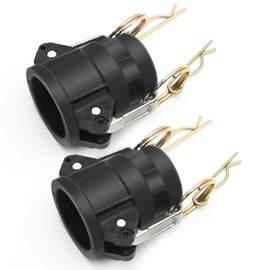 Anxingo 2Pcs 1" NPT Camlock Fittings, Female Camlock with Female Threads, Polypropylene Cam lock Fittings, Cam Groove Fitting