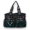 Convertible Belt Shoulder Bags with Grommets:_Black Convertible Belt Shoulder Bag