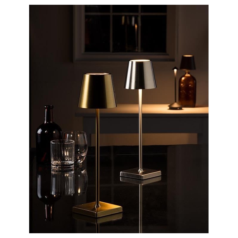 Abbott Collection Silver Classic Shade LED Table Light/Lamp - 15"H