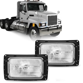 Hpdmauto Headlight Assembly fit for Mack CH613 CH600 Truck RD400&600 Truck DOT/SAE Approved Pair Driver and Passenger Side