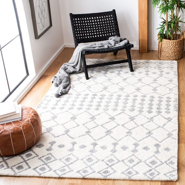 Safavieh Casablanca Shag Collection CSB203G Handmade Moroccan Premium Wool Area