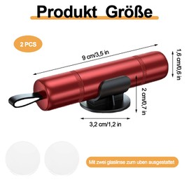 gvivej Notfallhammer Auto, 2 Stück Gurtschneider Notfallhammer Mini, 2 In 1 Safety Nothammer Auto mit Gurtschneider, Notfallhammer Fürs Auto, Bus, Schwarz + Rot
