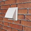 Kair White Cowled Outlet Grille 155mm External Dimension Wall Vent