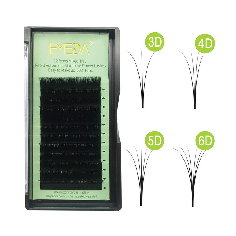 Emeda A Second Flower Eyelash Extension C D Curl, 0.07