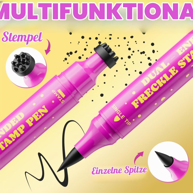 Laifu Braun Freckle Stamp Pen, 2 in 1 Magic Artificial