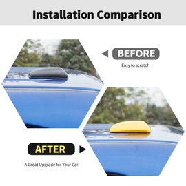 RT-TCZ Roof Antenna Cover Trim Decoration Exterior Accessories for Dodge Challenger 2009-2024,for Dodge Charger 2010-2024,for Dodge Ram 2010-2015 (Yellow)