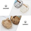 Ciieeo 1Pc Retro Beige Iron Storage Basket Decorative Household Fruit