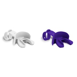 Vettex Football Doubleguard Mouthguard with Lip Protection - Adult - 2 Pack, White and Purple