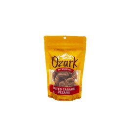 OZARK NUT ROASTERS, Salted Carmel Pecans, Flavored Snack Nuts, World-Class Gourmet Candied Peanuts, 3 Ounces Resealable Pack