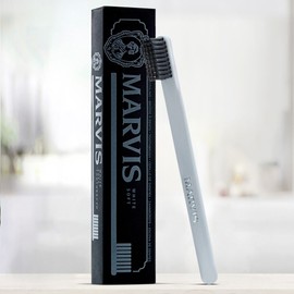 MARVIS Elegant Signature White Italian Toothbrush with Soft Strength Bristles