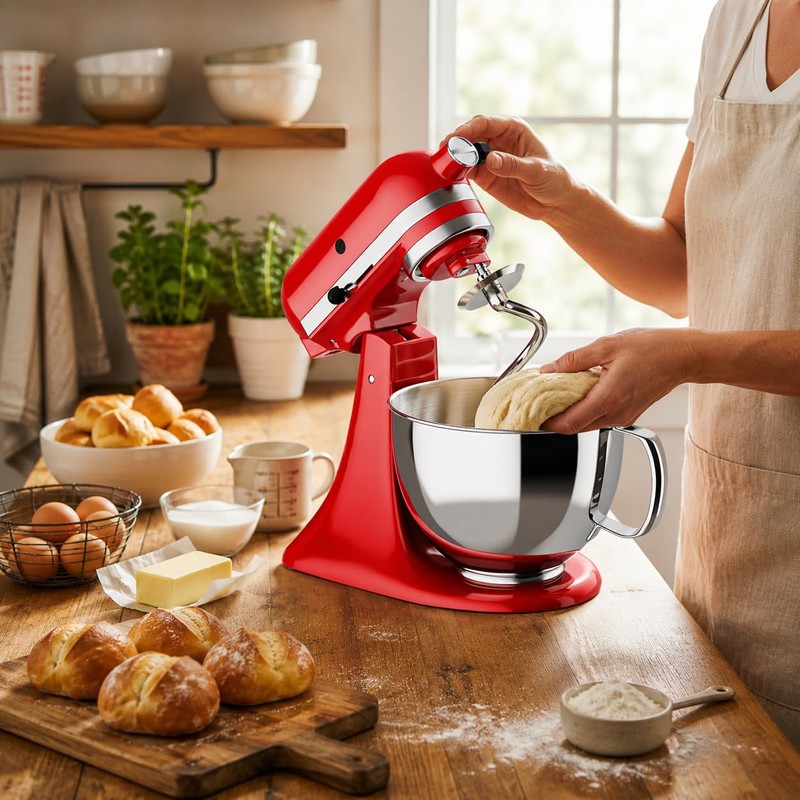 HOZODO Spiral Dough Hook for KitchenAid 4.5/5 Quart Tilt-Head Mixers