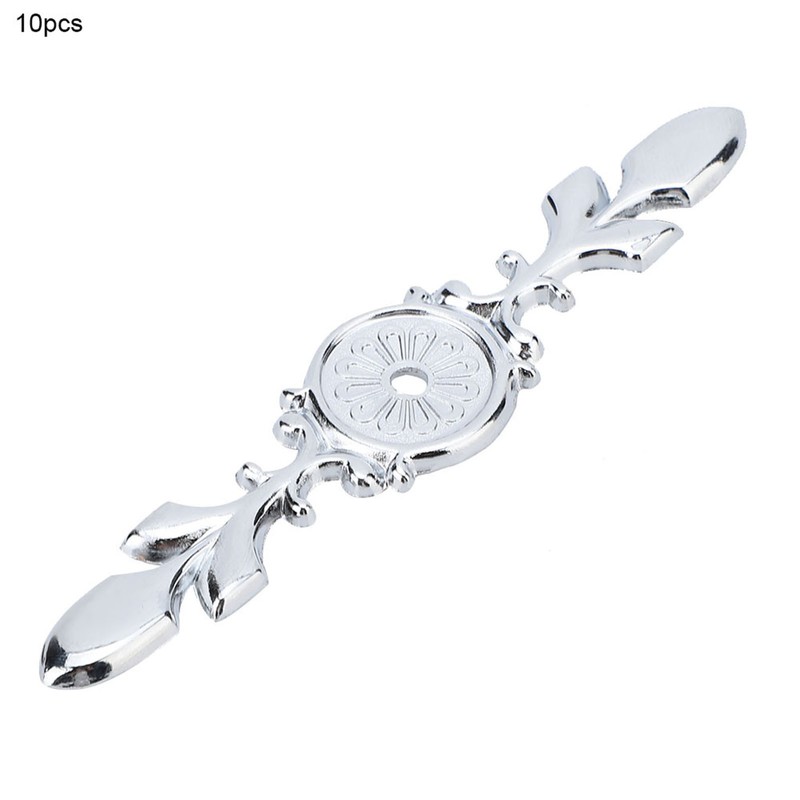10pcs Zinc Alloy Cabinet Handle Back Plate Retro Style Single