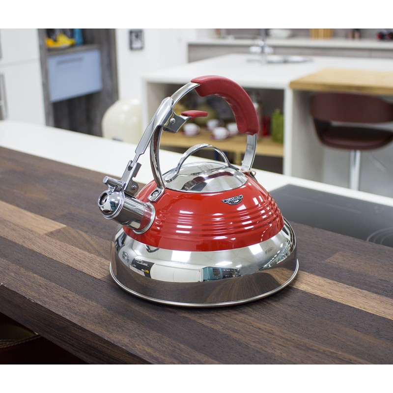 Imperial 1908 Limited Edition Ribbon Red Whistling Kettle, 2L