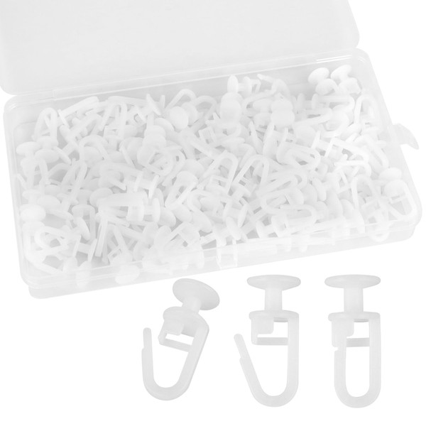 FRUHLING Pack of 120 curtain hooks, curtain gliders, curtain gliders,