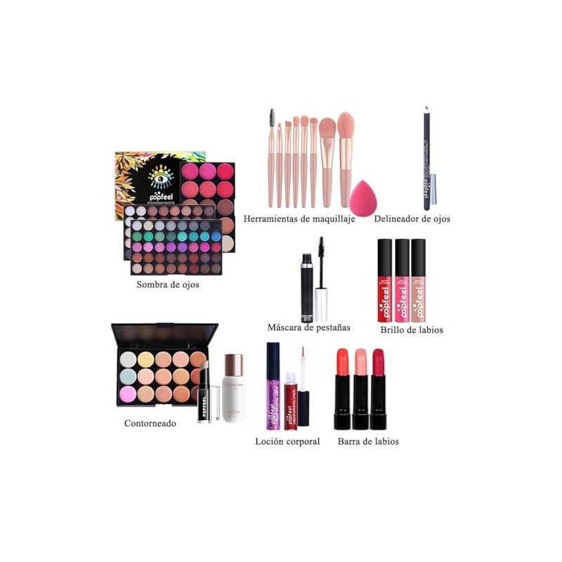 Kit de Maquillaje para Mujer, Set de Maquillaje para Mujer,