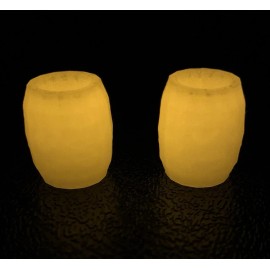 Vinfie Orange Glow In The Dark EDC Lanyard Bead, 14 Sided Bead, USA Made, 2 Pack