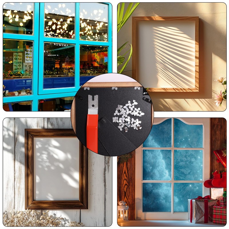 Glazier Point Driver Tool with 150 Push Points, Picture Frame