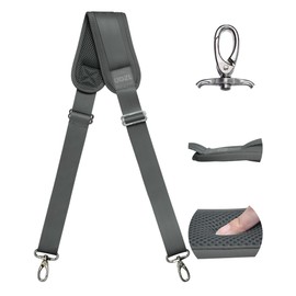 UOZL 59 Inch Bag Shoulder Straps, Two Way Independently Adjustable Buckle Replacement Straps with Thick Fixed Shoulder Pad for Laptop,Messenger,Tool Bag,Deep Gray