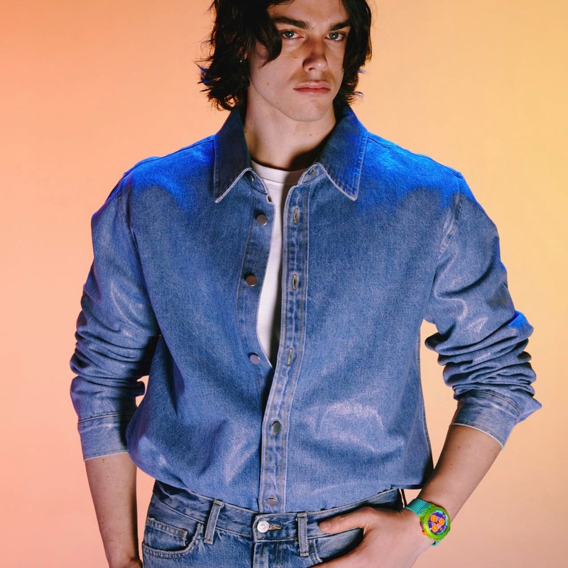 Swatch Casual Watch Multicolor Quartz Plastic NEON Wave