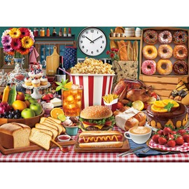 HUADADA Jigsaw Puzzles for Adults 1000 Food Feast 1000 Piece Jigsaw Puzzles for Adults The Whole for Women, Gifts for Men-Jigsaws 1000 Pieces
