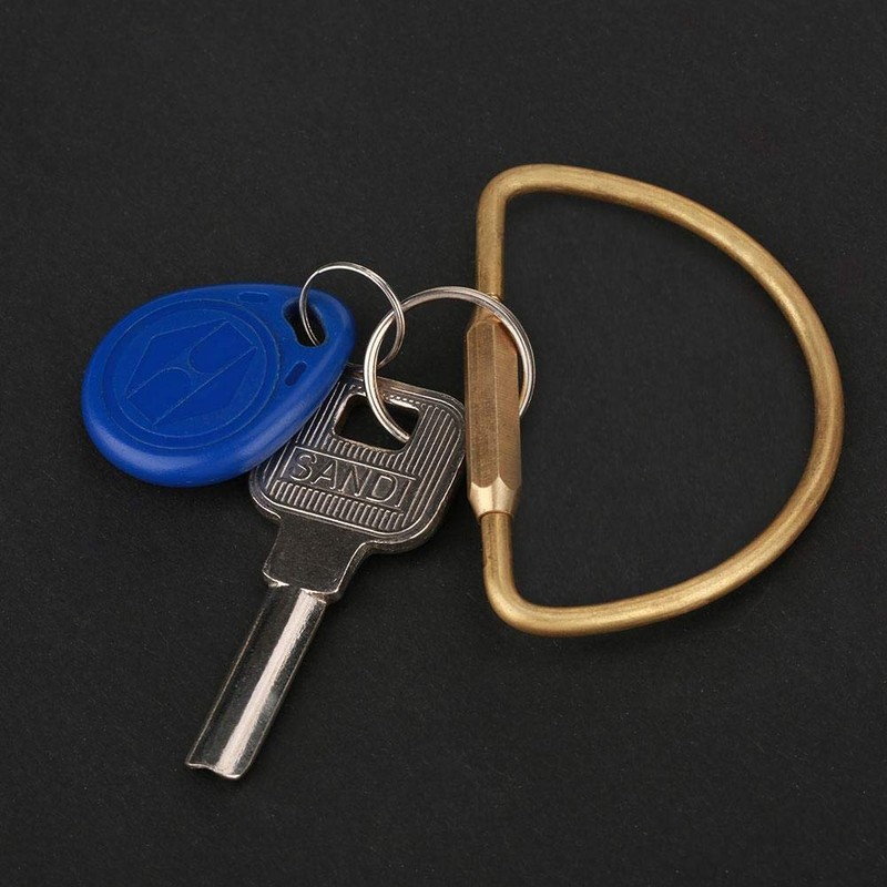 Keychain Hook Clip, Brass Screw Lock Carabiner Clip Hook Keychain