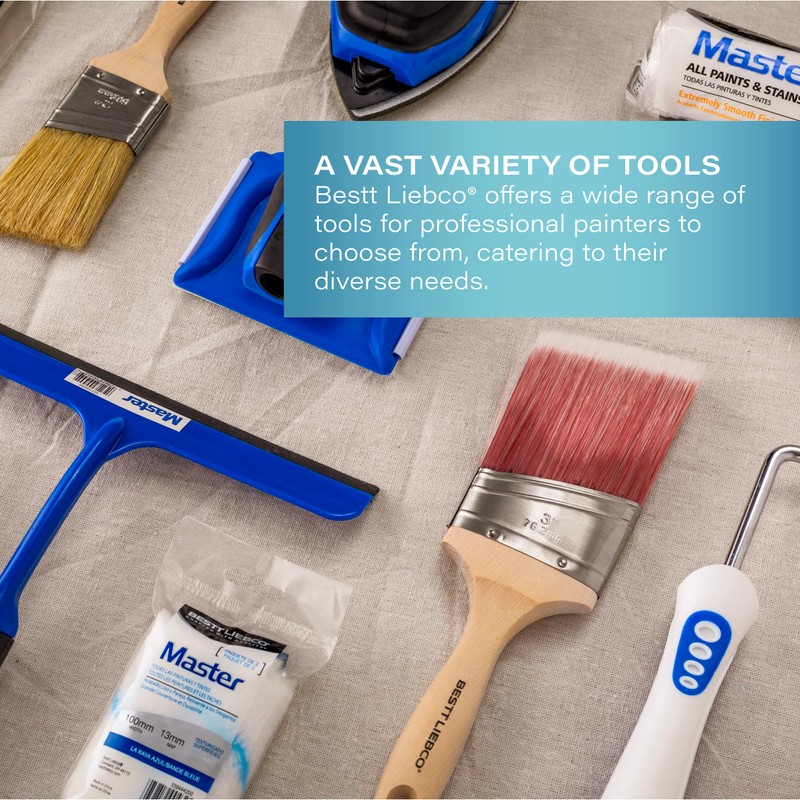 Bestt Liebco 690289500 QS 2" Short Rubber Handle Angle Brush/Roller/Applicator,