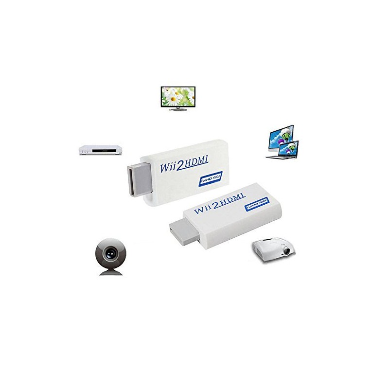 Wii hdmi変換アダプター Wii to HDMI Adapter コンバーター HDMI接続でWiiを1080pに変換出力 3.5mmオーディオ (WIIHDMI本体)