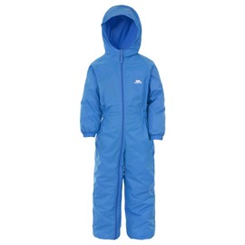 Trespass Dripdrop, Cobalt, 6/12, Waterproof Rain Suit with Hood Kids Unisex, Age 6-12 Months, Blue