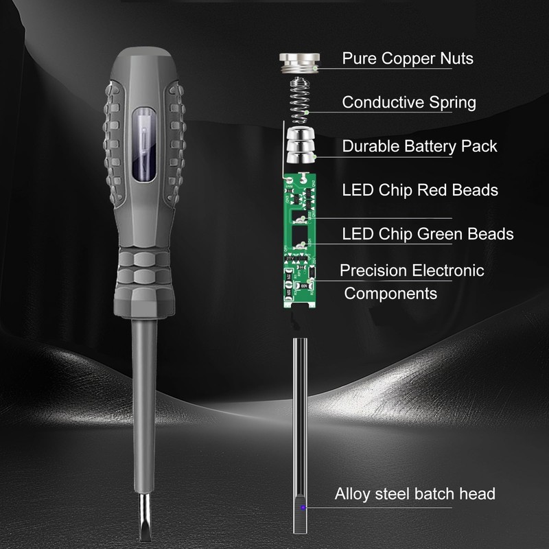 2-in-1 Screwdriver with Strong Torque and Magnet, 2 Pieces Voltage