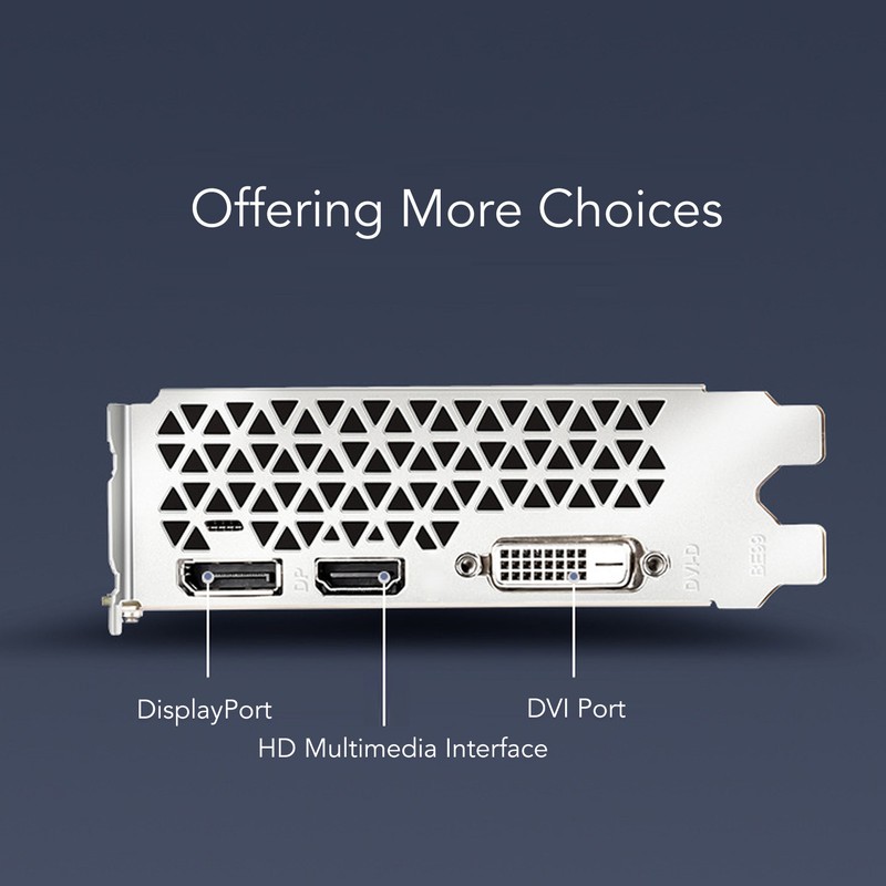 Desktop Graphics Card 4GB GDDR5 14nm 128bit 1183/6000MHz Cooling Fan