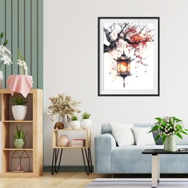 TOSTOG Diamond Painting for Adults, Diamond Painting Kits Full Drill Pictures 5D DIY Diamond Painting Set 30 x 40 cm for Wall Decor (Lanterns in Chinese Style)