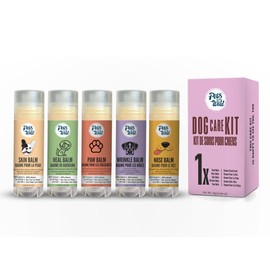 Pets Gone Wild Dog Balm Bundle – 5 Natural Healing Balms for Paws, Nose & Skin – 100% Natural, Lick-Safe Ingredients – Trial-Size Sticks for Outdoor Use, Travel & On-The-Go Dog Care