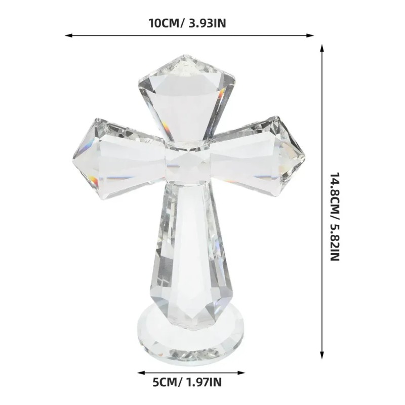 Figura Decorativa Cruz De Cristal Para Hogar Cross Ornament