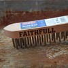 Faithfull Heavy-Duty Stainless Steel Scratch Brush - 3 Row, FSC