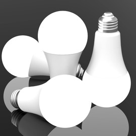AmeriLuck 50/100/150W Equivalent, Low-Medium-High Setting, A21 LED 3-Way Light Bulb 2200 Lumens (5000K | Daylight, 4 Pack)