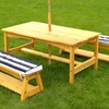KidKraft Outdoor Wooden Table & Bench Set with Cushions and