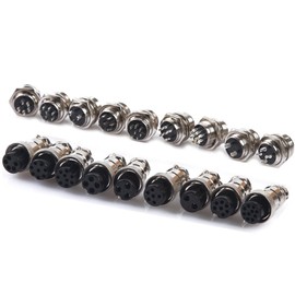 5 sets/kits 6 PIN 16mm GX16-6 Screw Aviation Connector Plug The aviation plug Cable connector Regular plug and socket