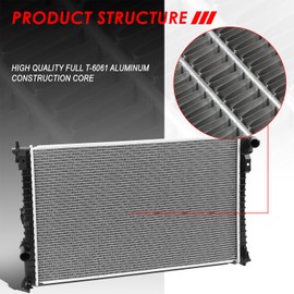 Auto Dynasty Radiator Compatible with 2012-2018 Ford Explorer Police Interceptor Utility 20/3.5L Turbo AT, DPI 13327 Factory Style 1-Row Cooling Radiator, Aluminum Core