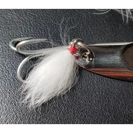 Acme Tackle 10 DRESSED BUCKTAIL "TEASER" LOOP WIRES-WHITE OR YELLOW (ACME TACKLE OEM PARTS) - WHITE 5 PK / YELLOW 5 PK