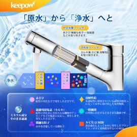 3. Long Life Water Filter | Easy Installation | No Tools Required | KEEPOW HSC17023 High Performance Water Filter Cartridge Replacement 1 Piece (Supports 17+2 Substance Removal), Standard, Integrated