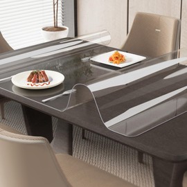 Oterri Clear Writing Desk Pad, 20’’x40” Heat Resistant Waterproof PVC Round Edge Durable Desk Protect Mat, Anti-Static Writing Mat Table Protector