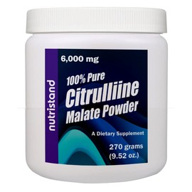 Citrulline Malate 6,000mg per Serving 45 Servings 270 Grams of 100% Pure Citrulline Malate