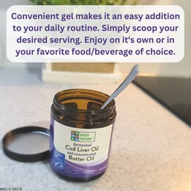 Green Pasture Butter Oil/Fermented Cod Liver Oil Blended Gel - 6.4 oz.- Vitamin A & D- EPA - DHA - Omega Fatty Acids (Chocolate)