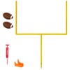 GoSports 8 ft PRO Kick Challenge Field Goal Post Set
