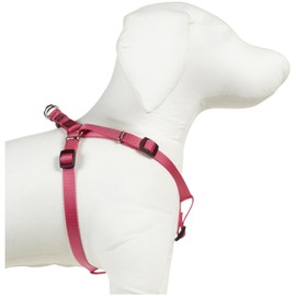 Guardian Gear Nylon 2-Step Dog Harness, Fits Chests 9" to 15", Flamingo Pink