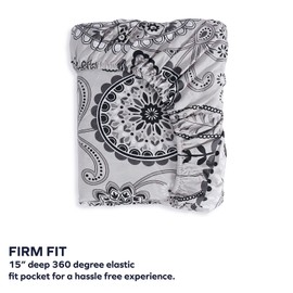 VISI-ONE BLC Twin Paisley Sheet Set, Super Soft Brushed Microfiber 1800 Thread Count Bedding, Extra Soft Cooling Bed Sheet, Deep Pocket up to 15-inch Mattress, Wrinkle, Fade, Shrink Resistant